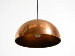 Beautiful original Italian Mid Century Modern copper dome pendant light