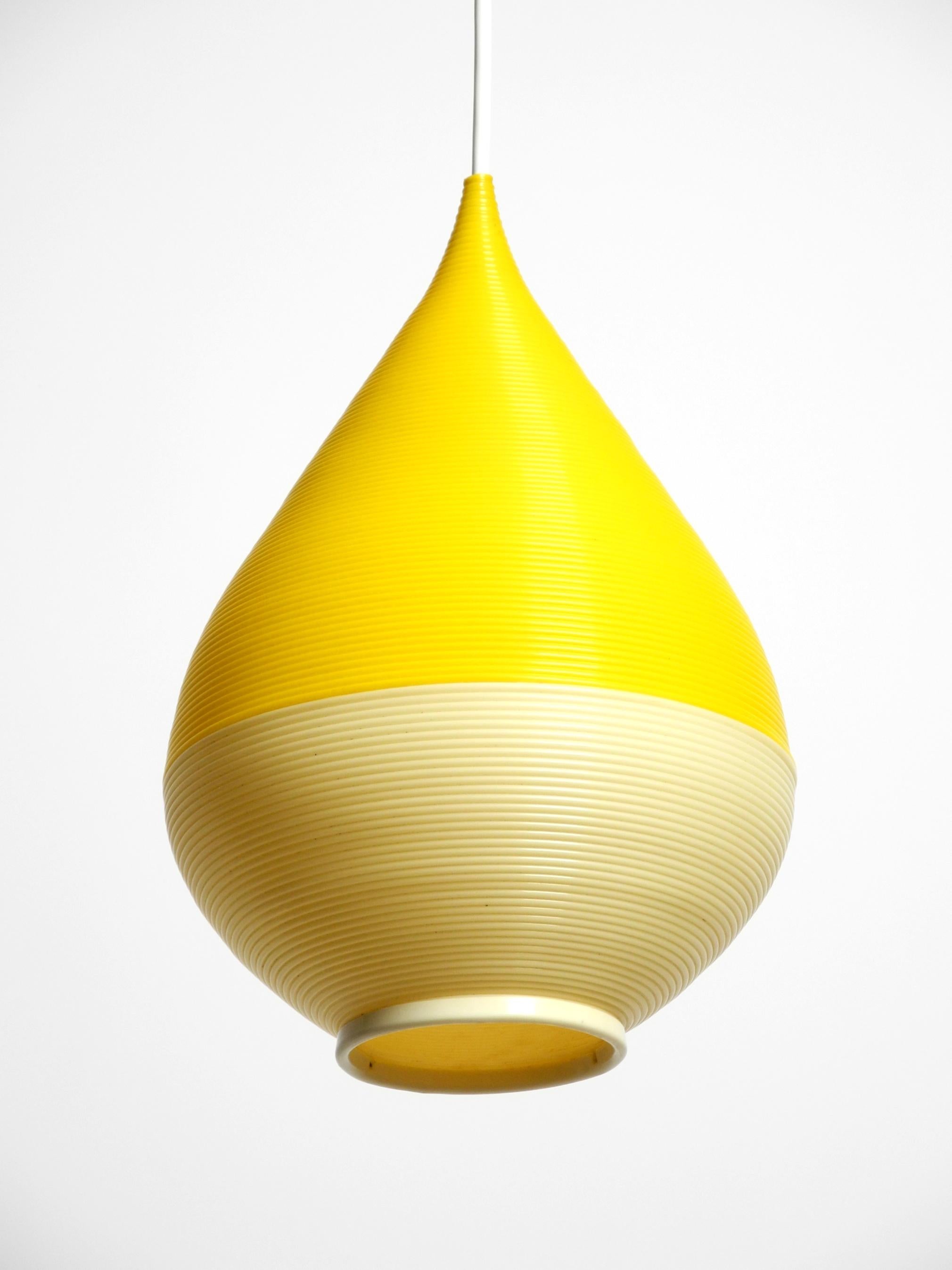 European Beautiful original large 1960s Heifetz Rotaflex pendant lamp in drop shape For Sale