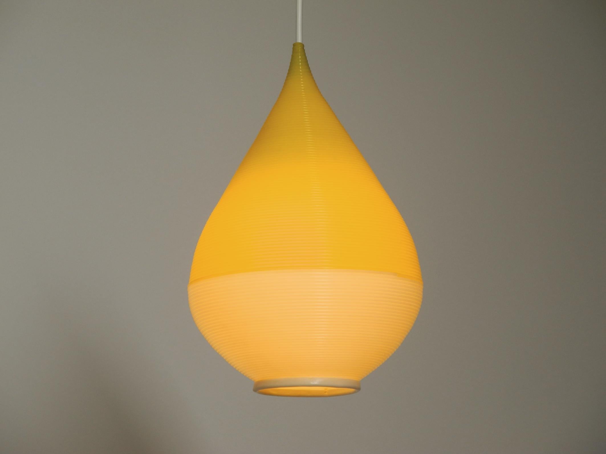 Beautiful original large 1960s Heifetz Rotaflex pendant lamp in drop shape For Sale 2