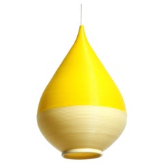 Beautiful original large 1960s Heifetz Rotaflex pendant lamp in drop shape