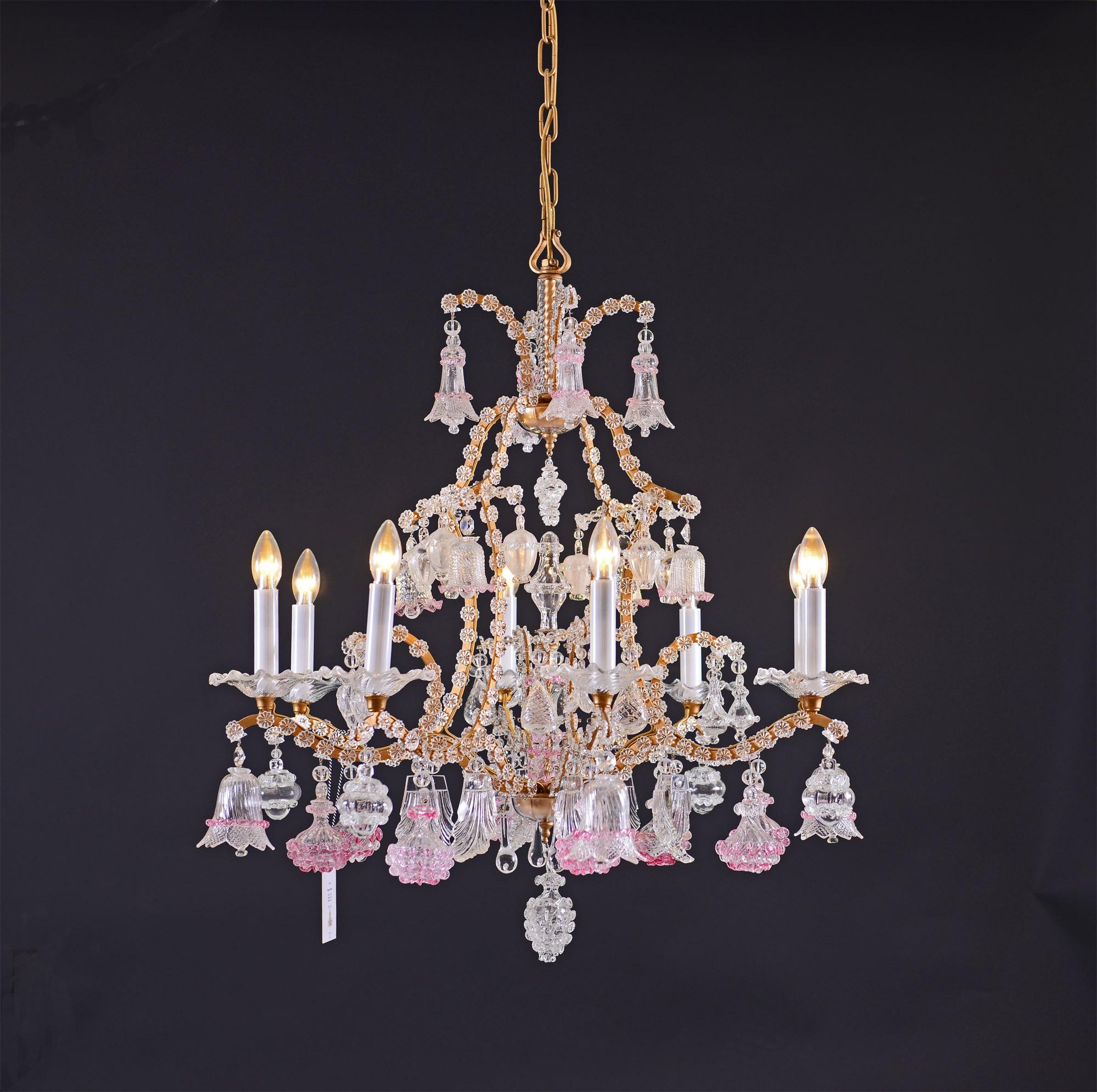 Hand-Crafted Beautiful Original Maria Theresia Chandelier in the Baroque Style from 1880 For Sale