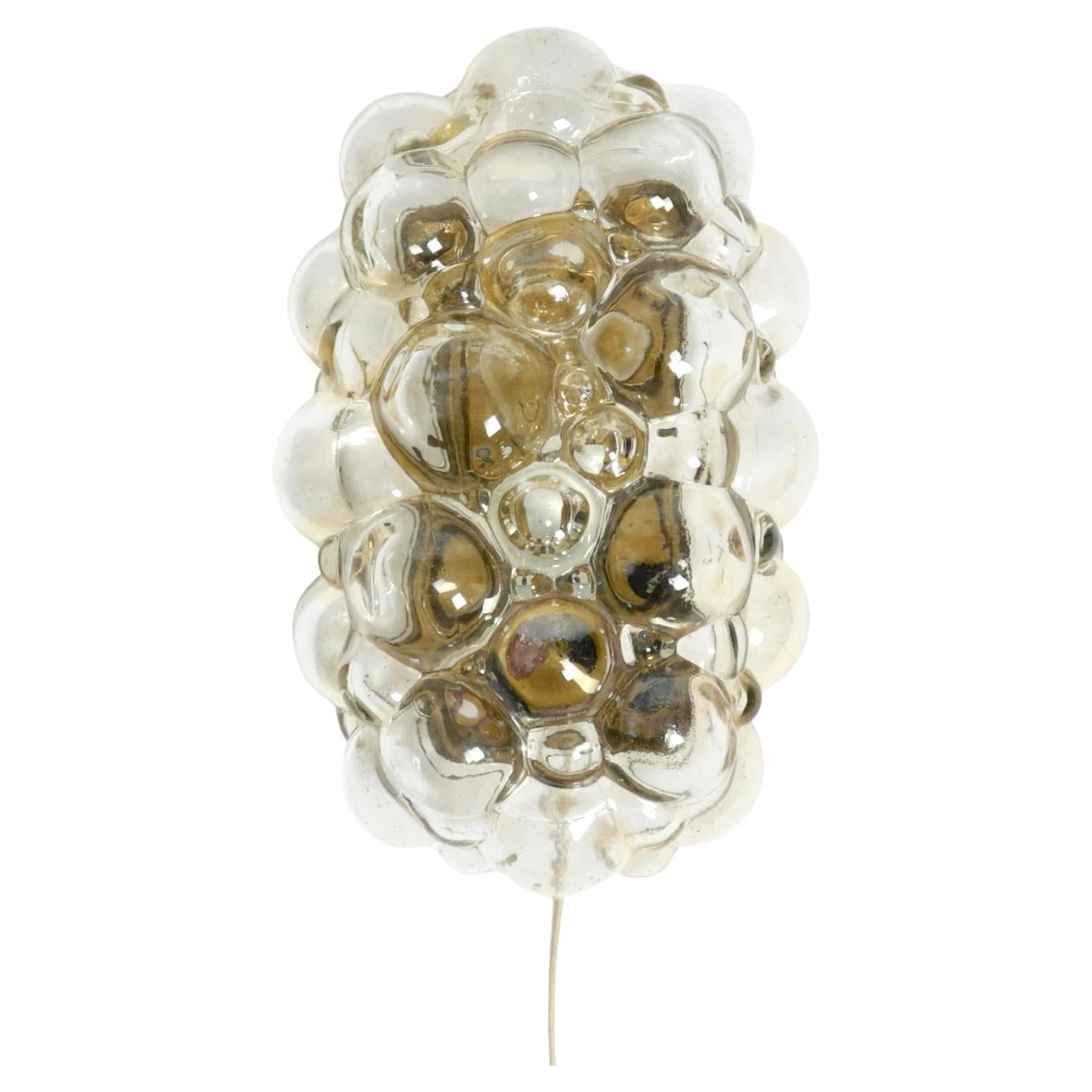 Beautiful original Mid Century glass bubble wall lamp. Design by Helena Tynell