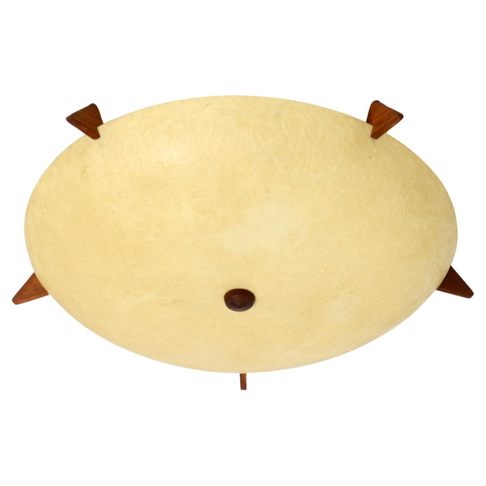Beautiful original Mid Century Modern fiberglass ceiling or wall lamp