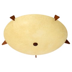Precioso plafón o aplique original de fibra de vidrio Mid Century Modern