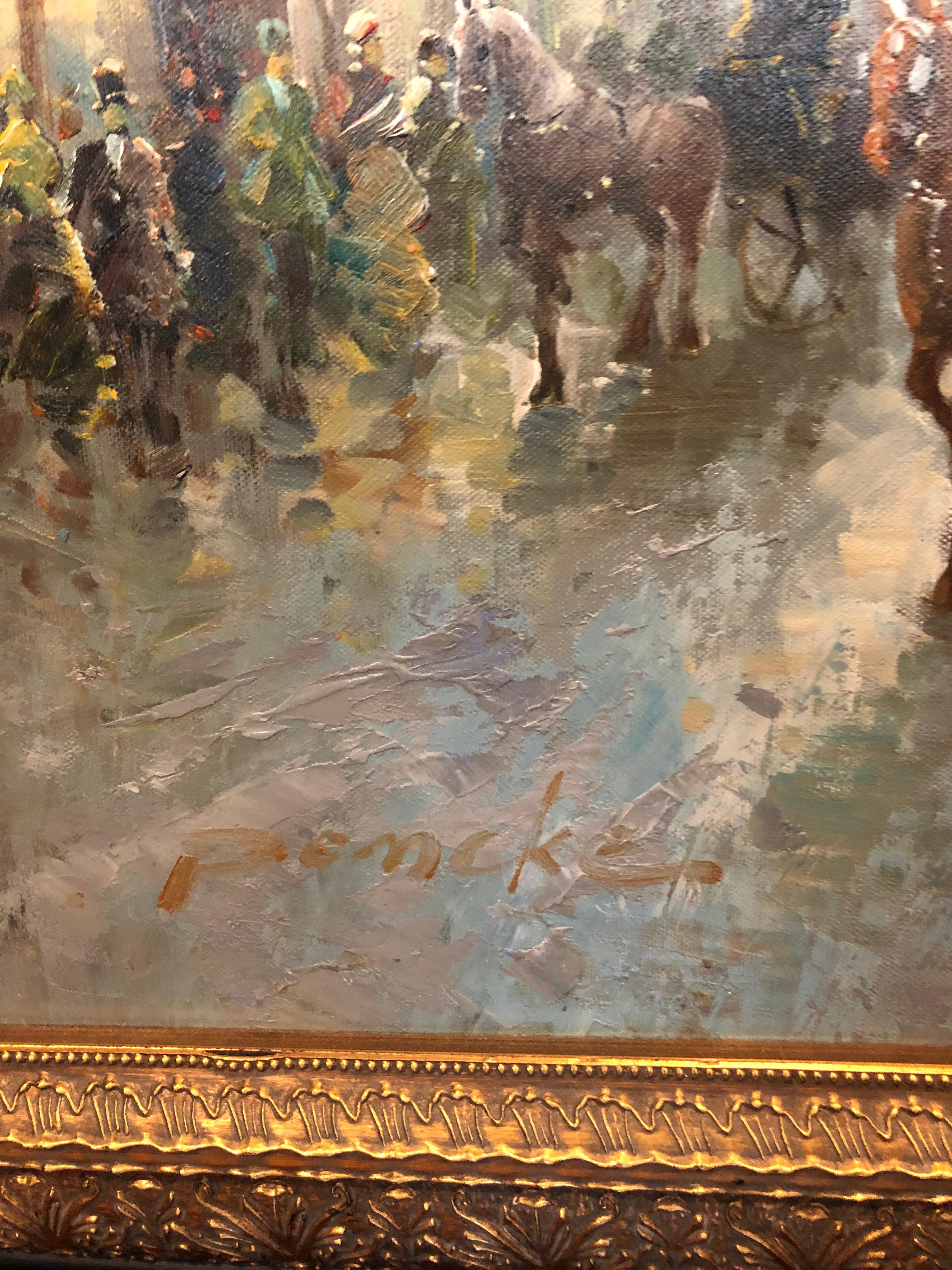 Beautiful Original Oil on Canvas of Paris by T. E. Pencke In Excellent Condition In Hopewell, NJ