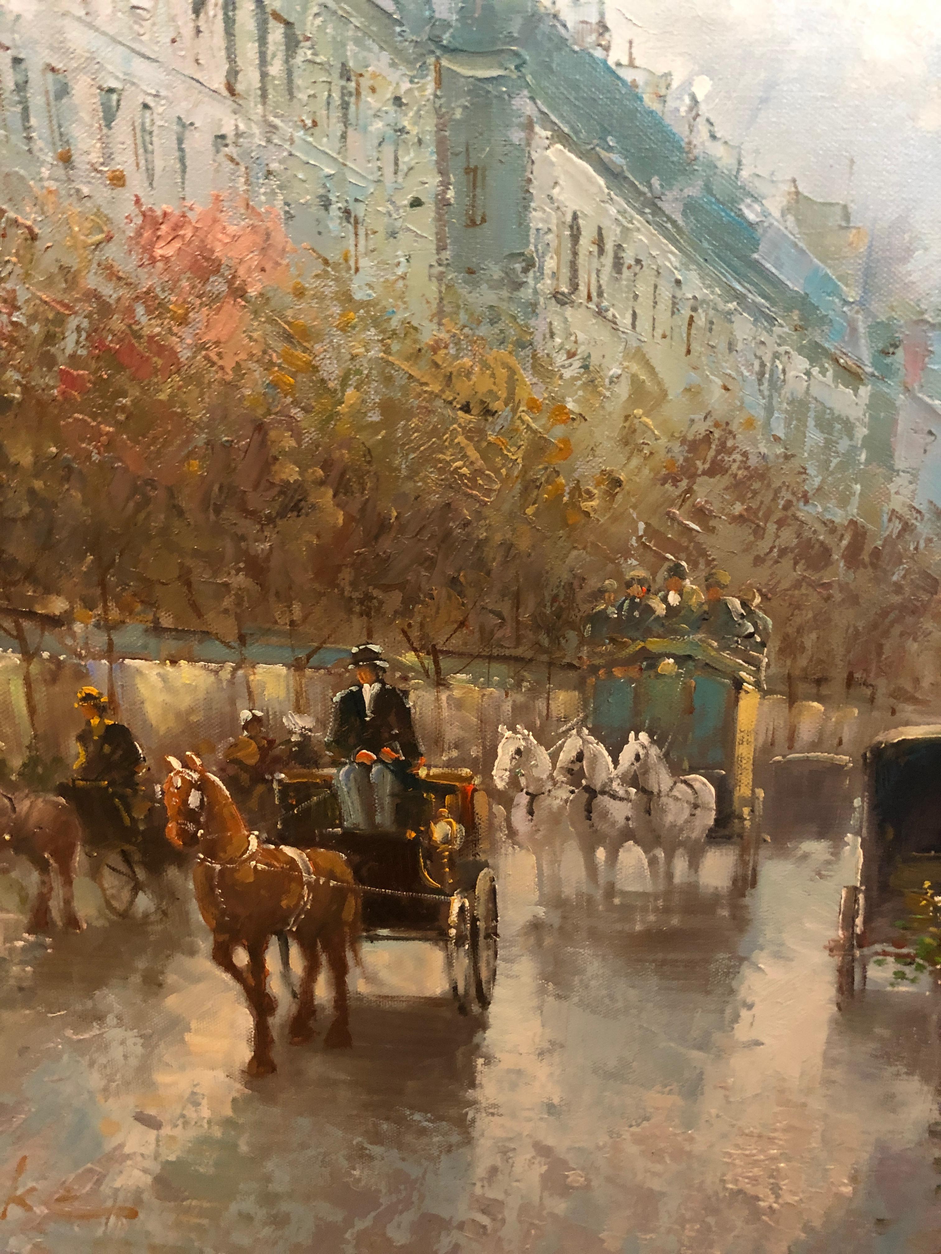 Late 20th Century Beautiful Original Oil on Canvas of Paris by T. E. Pencke