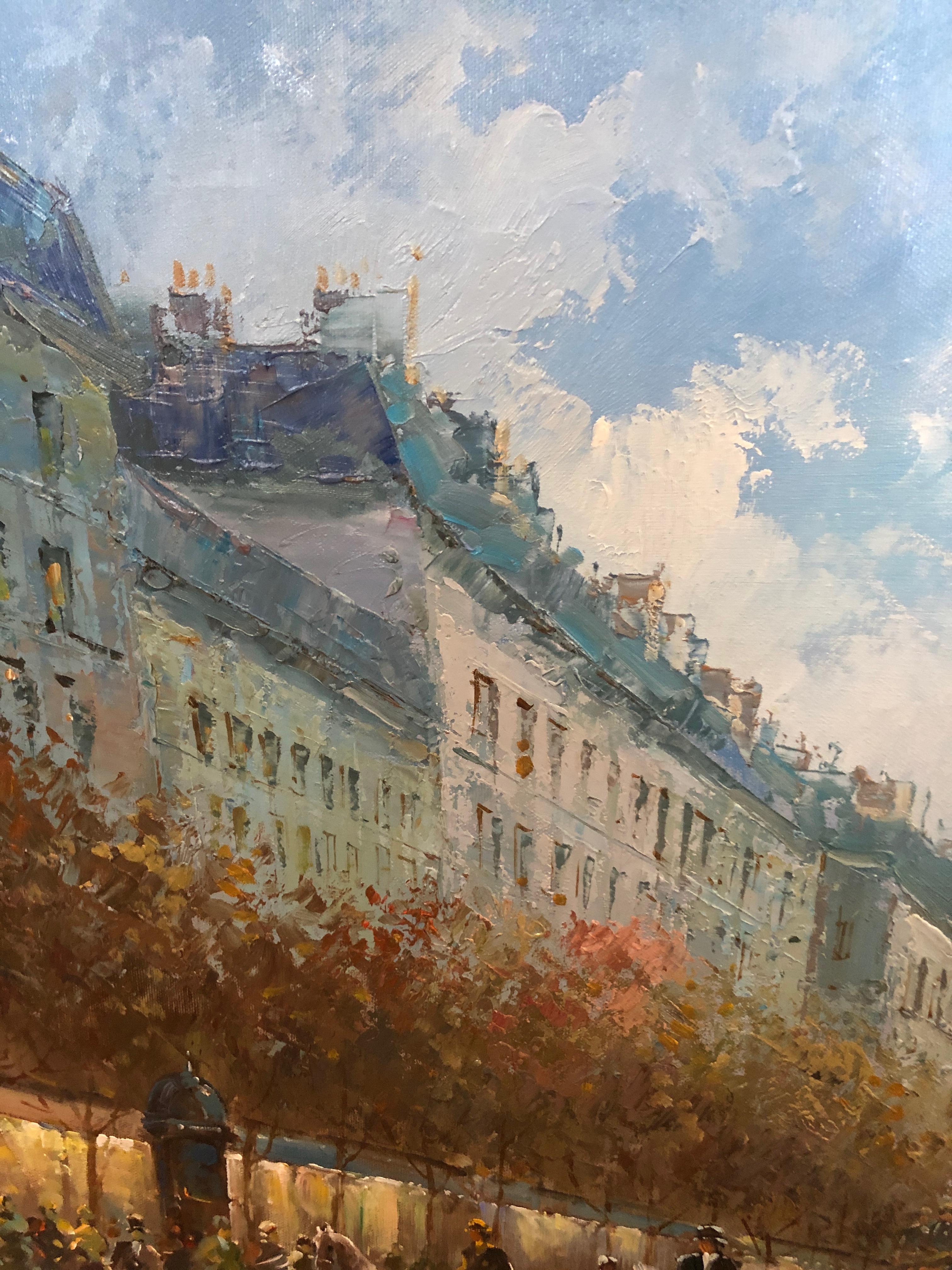 Beautiful Original Oil on Canvas of Paris by T. E. Pencke 1