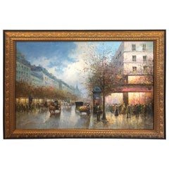 Beautiful Original Oil on Canvas of Paris by T. E. Pencke
