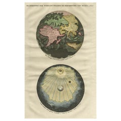 Beautiful Original Print of The Creation of the World According to Moses, 1725
