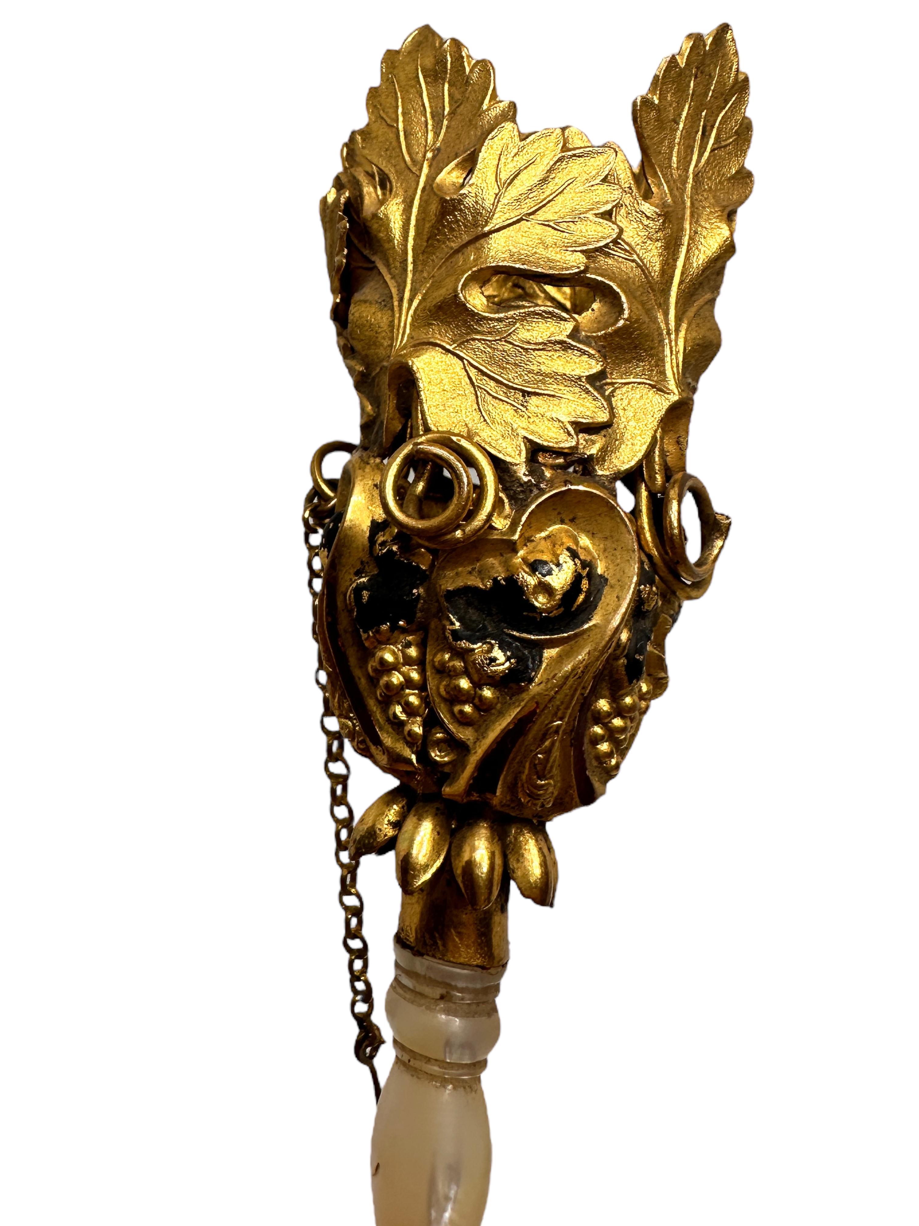 Beautiful Ormolu Tussie Mussie 19th C. Grapes & Vine Leaves Posy Holder 1860s For Sale 2