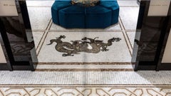 Beautiful Ottoman Composition Made of 1 Central Element and 8 Lateral Elements