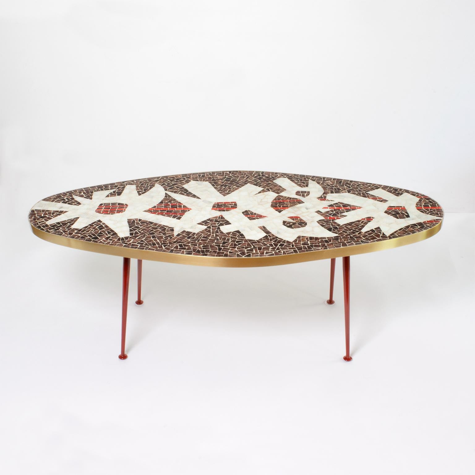 mid century mosaic coffee table