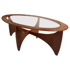 Beautiful oval teak “Astro” coffee table by Victor Wilkins for GPlan, circa 1960