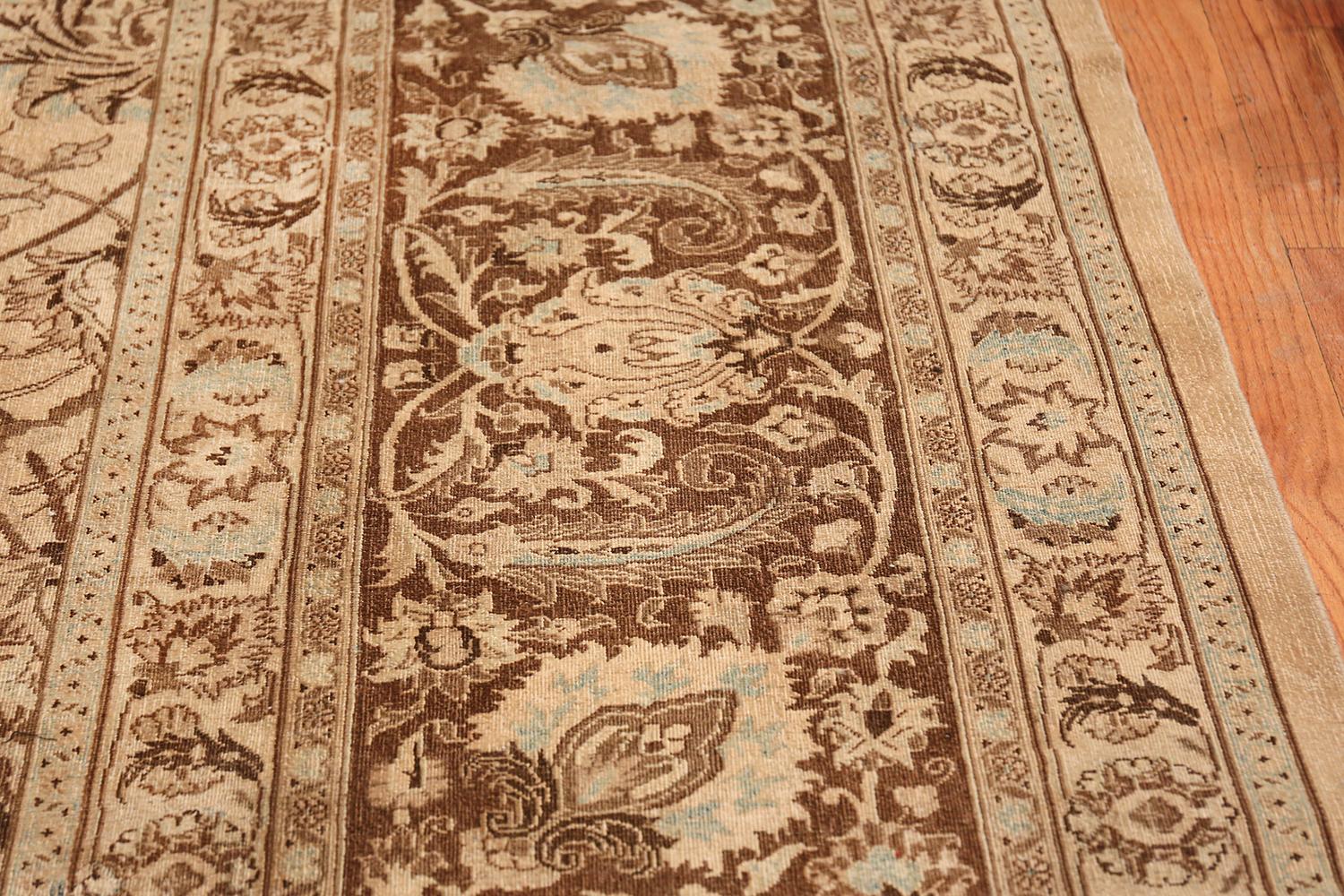 Wool Antique Brown Khorassan Rug. Size: 15 ft 4 in x 23 ft 8 in For Sale