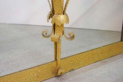 Bellissimo specchio da console sovradimensionato in stile Art Deco italiano di Pier Luigi Colli, anni '50