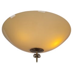 Schöne Paavo Tynell Einbaubeleuchtung Modell Nummer 1088, Messing & Glas, Idman 1950er Jahre