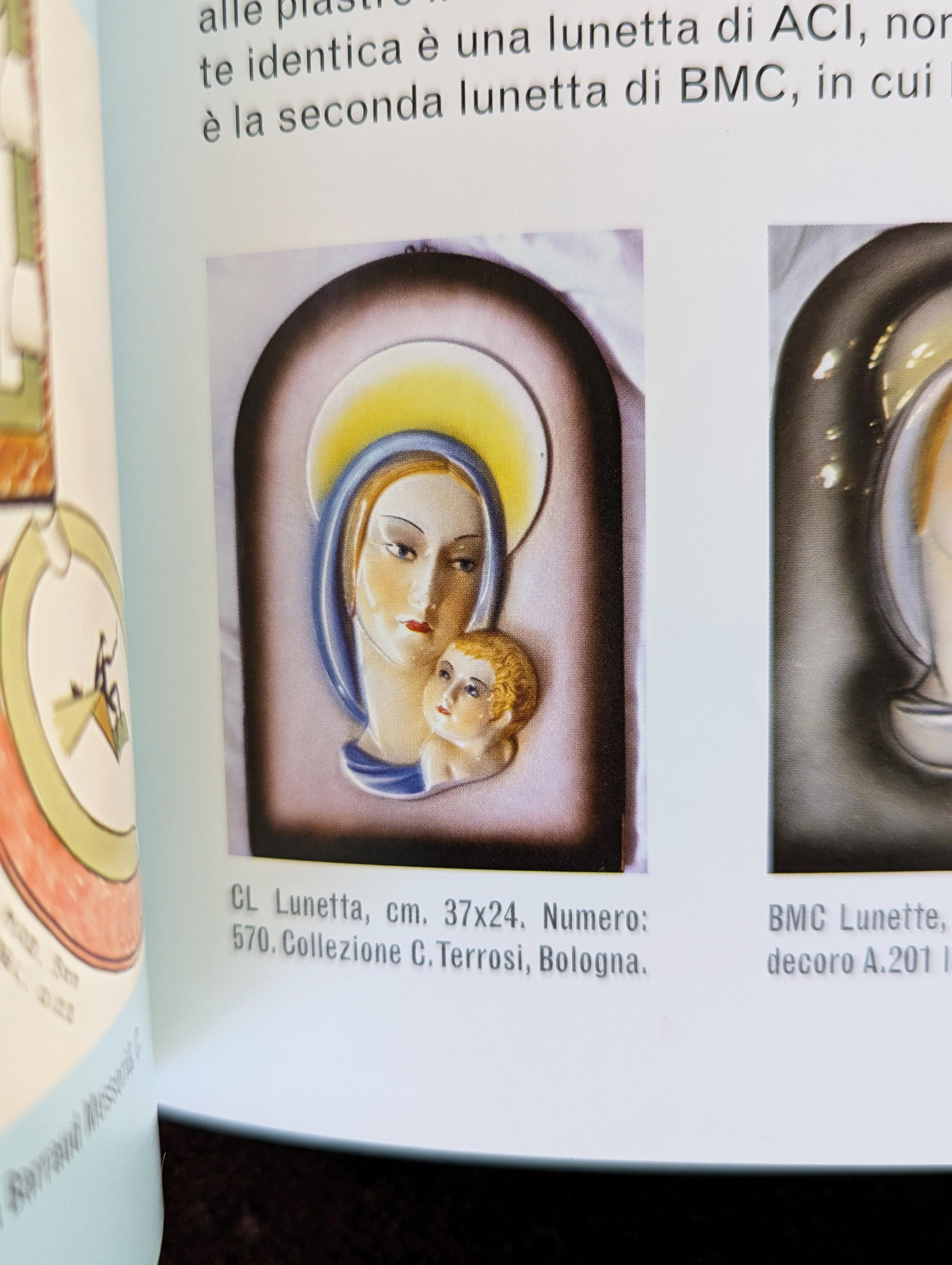 Bellissimo dipinto  Pannello Madonna con bambino del 1940 di Carraresi Lucchesi in vendita 2