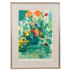 Beautiful painting by Kees Verwey Flower Still Life Signed (1900-1995) Haarlem.