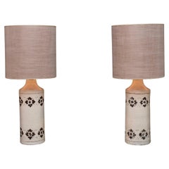 Beautiful pair mid-century ceramic table lamps by Bitossi