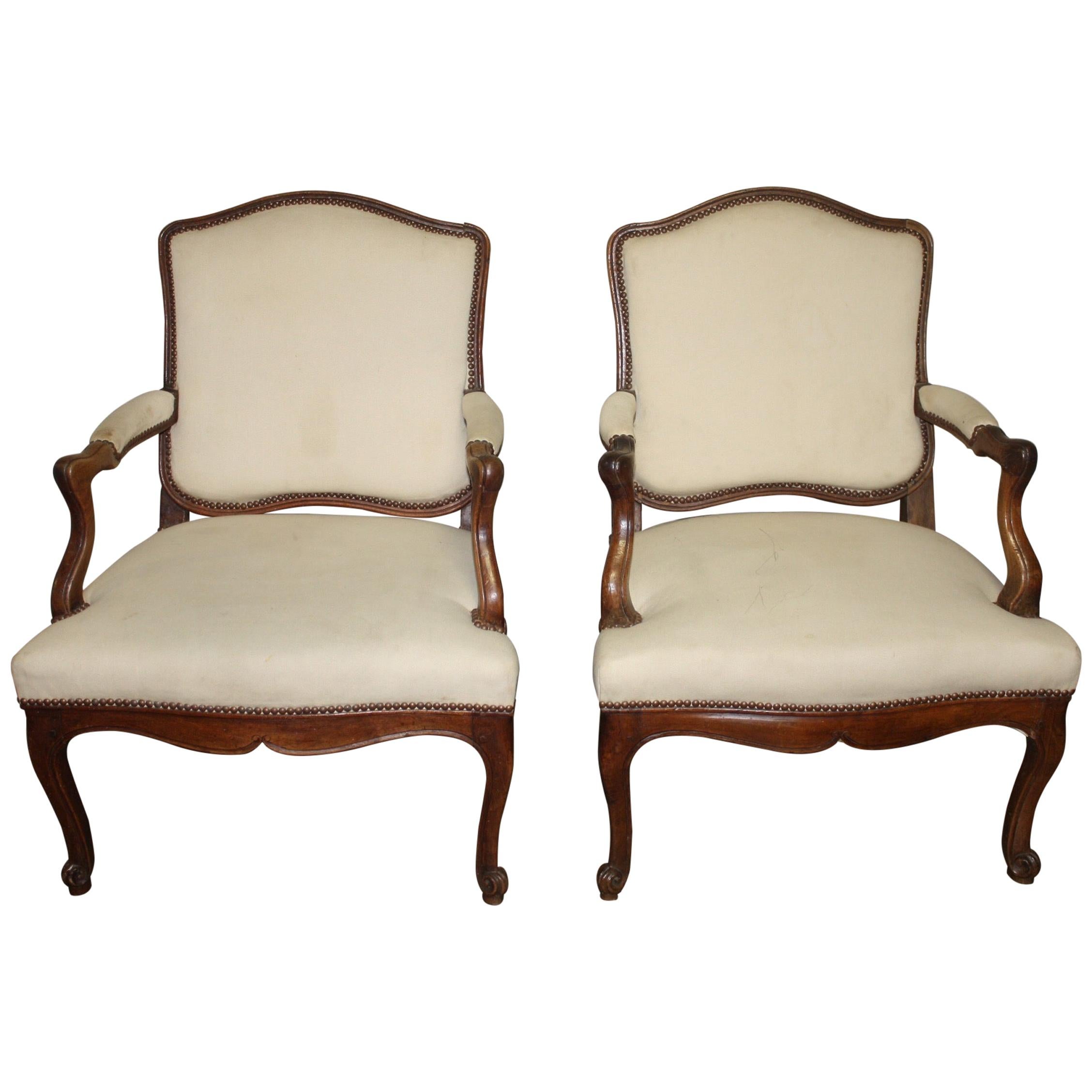 Beautiful Pair of 18th Century French Armchairs