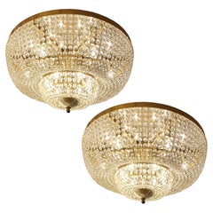 Beautiful pair of 1920's crystal chandeliers
