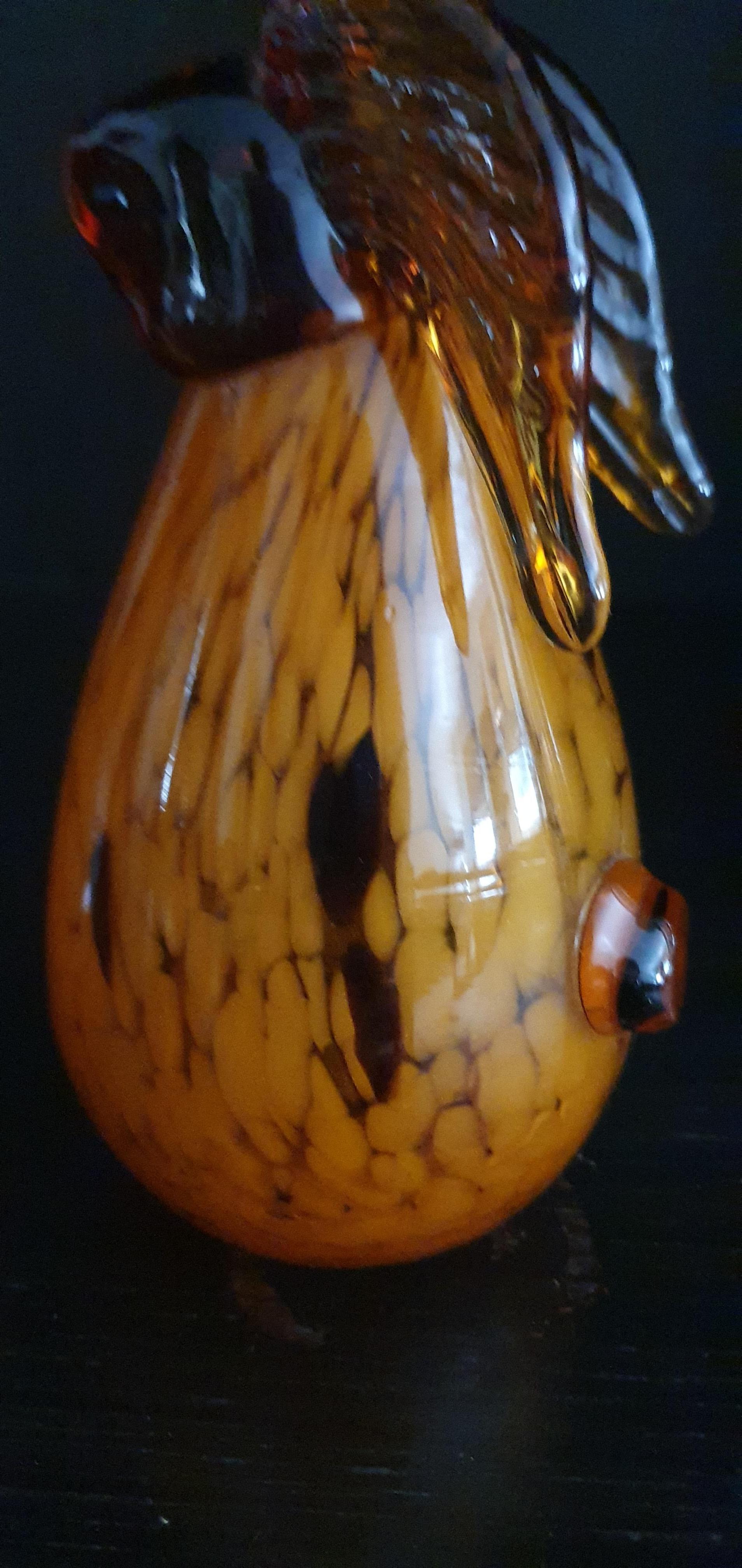 Bellissima coppia di coniglietti in vetro di Murano degli anni '50 in vetro ambra e vetro latteo in vendita 5