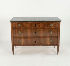 Beautiful Pair of 19th Century Directoire Walnut Commodes