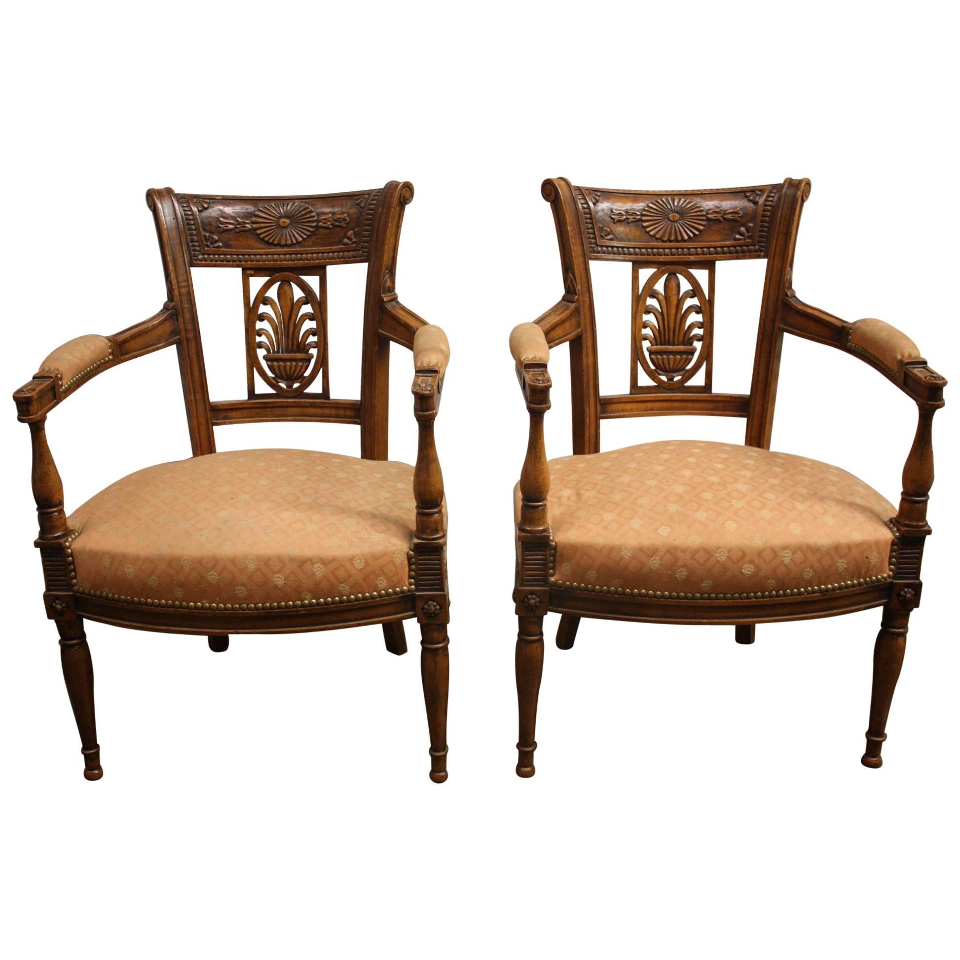 Beautiful Pair of 19th Century French Armchairs