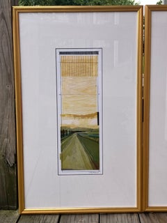 Preciosa pareja de paisajes abstractos de Craig Alan