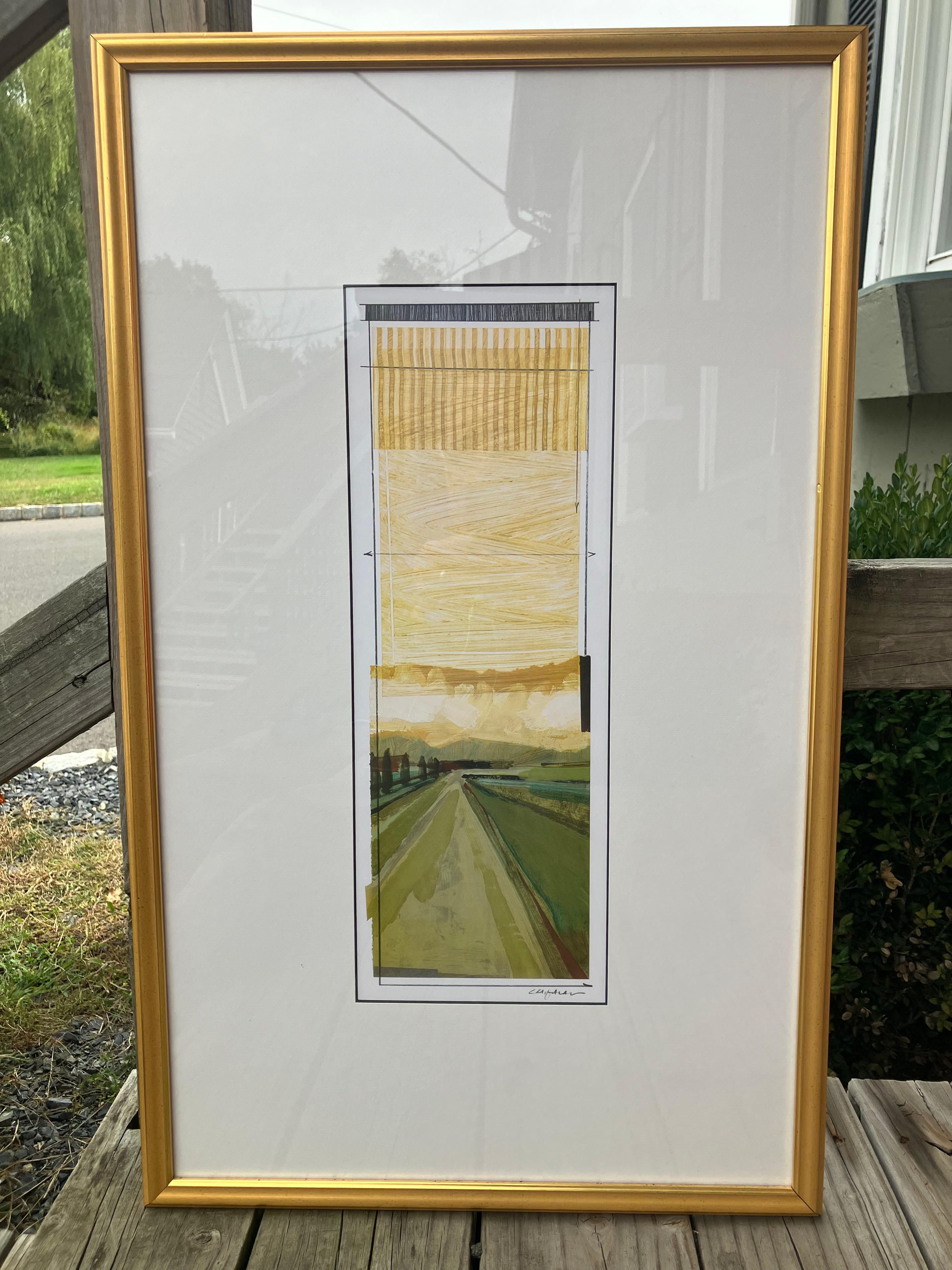 Schönes Paar abstrakter Landschaften von Craig Alan (Glas) im Angebot