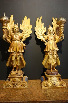 Beautiful Pair of Angels, Provence or Italy, 17th c.