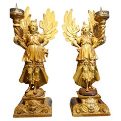 Beautiful Pair of Angels, Provence or Italy, 17th c.