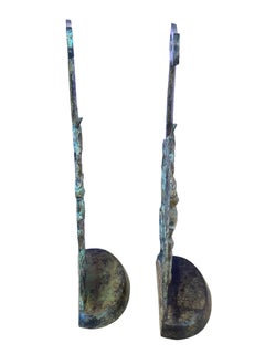 Beautiful Pair of Cast Iron Door Stopper Stands Decorative Item, 20th Century