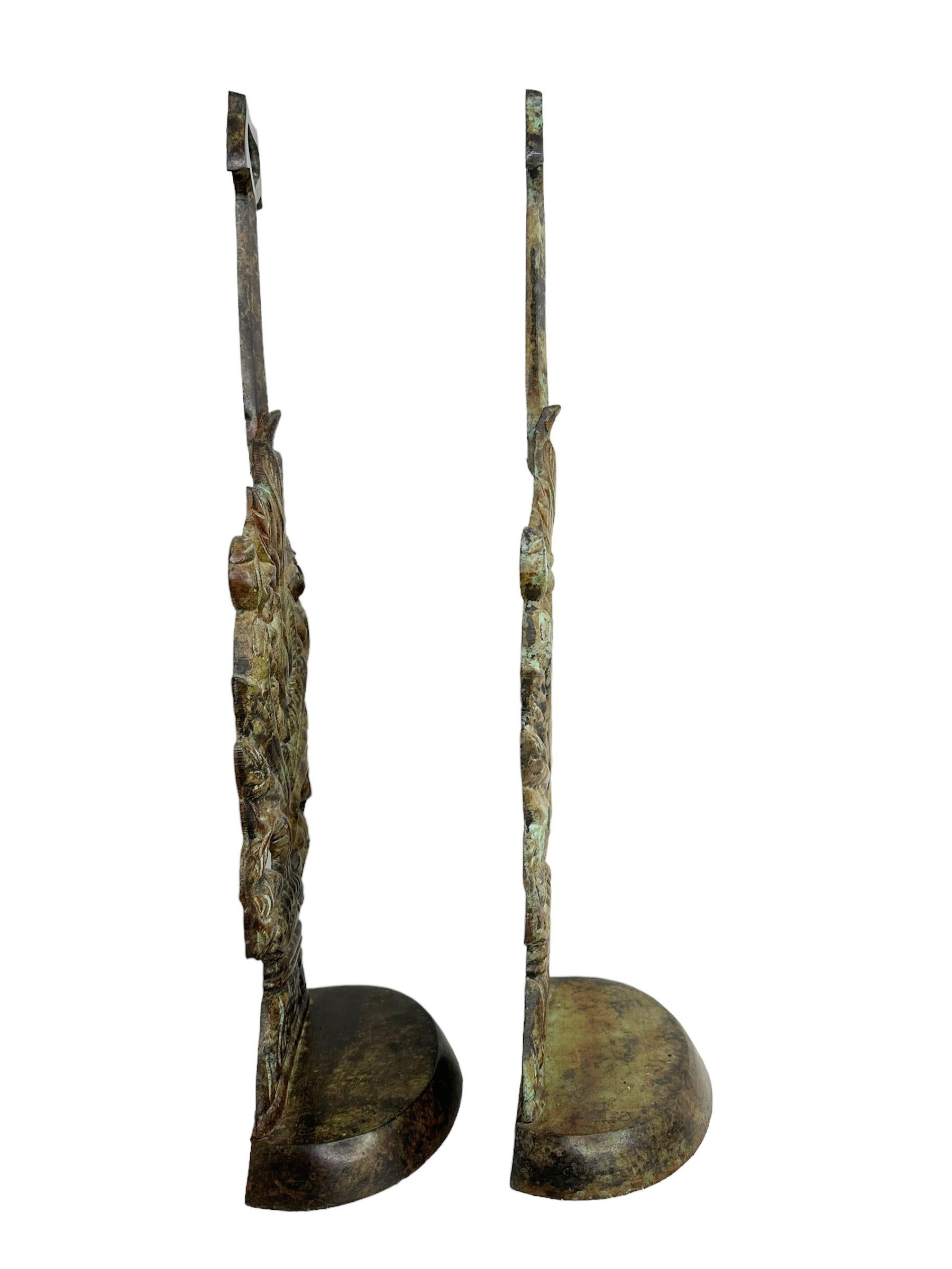 Allemand Magnifique paire de butoirs de porte en fonte, objet décoratif, 20ème siècle en vente