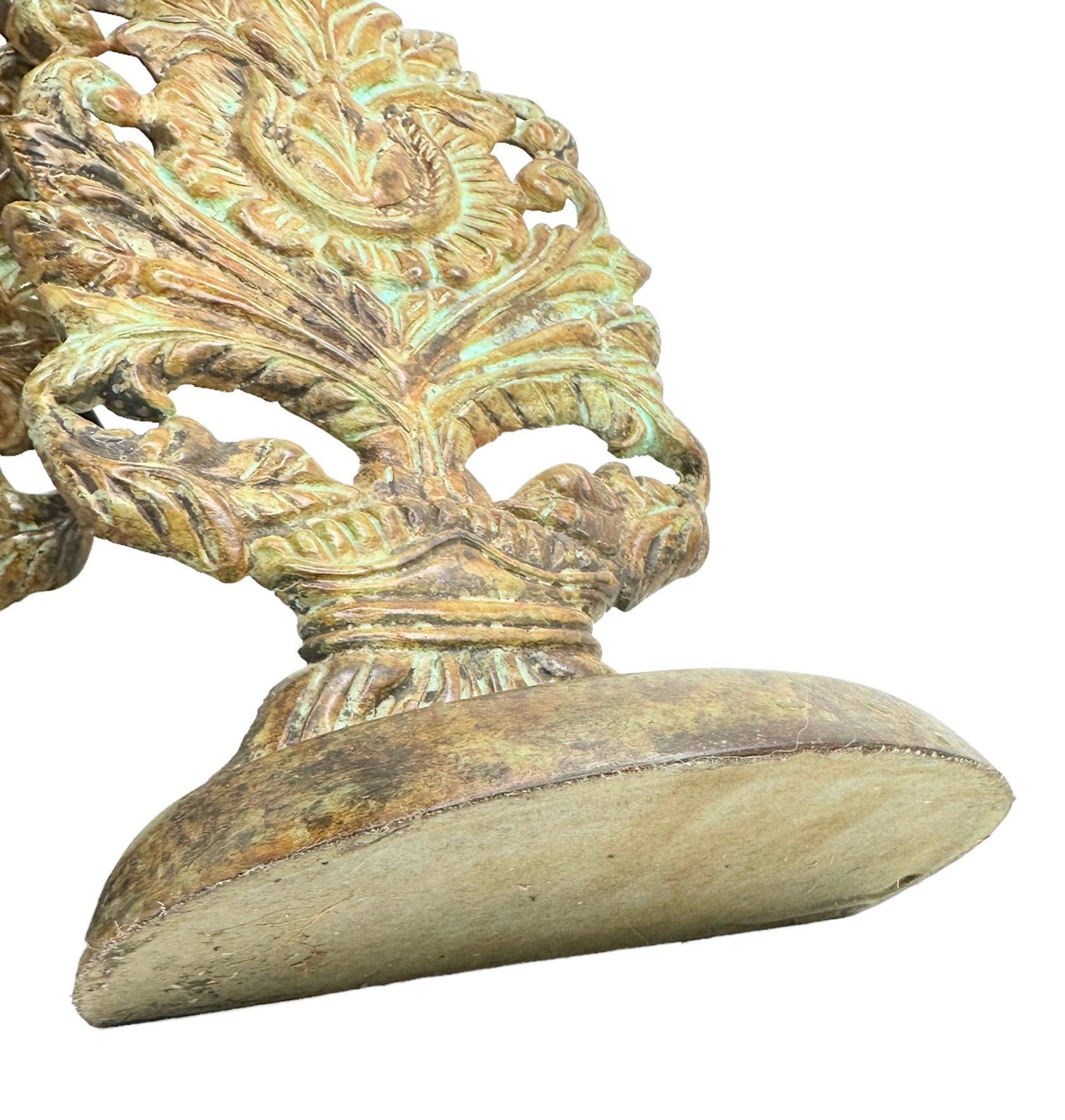 Magnifique paire de butoirs de porte en fonte, objet décoratif, 20ème siècle Bon état - En vente à Nuernberg, DE