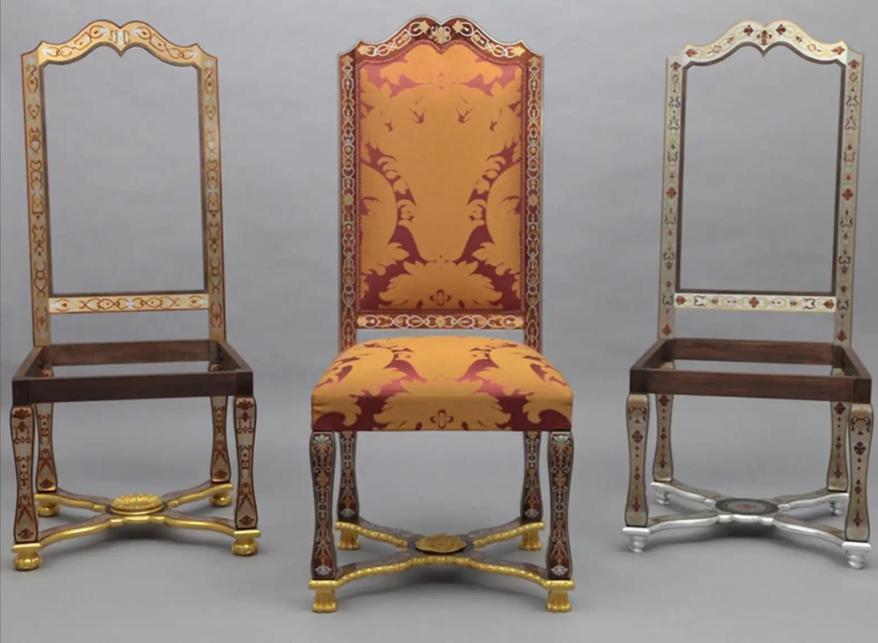 Beautiful Pair of Chairs, 18th Century Style, Signed, France For Sale 11