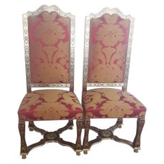 Beautiful Pair of Chairs, 18th Century Style, Signed, France
