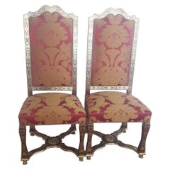Beautiful Pair of Chairs, 18th Century Style, Signed, France