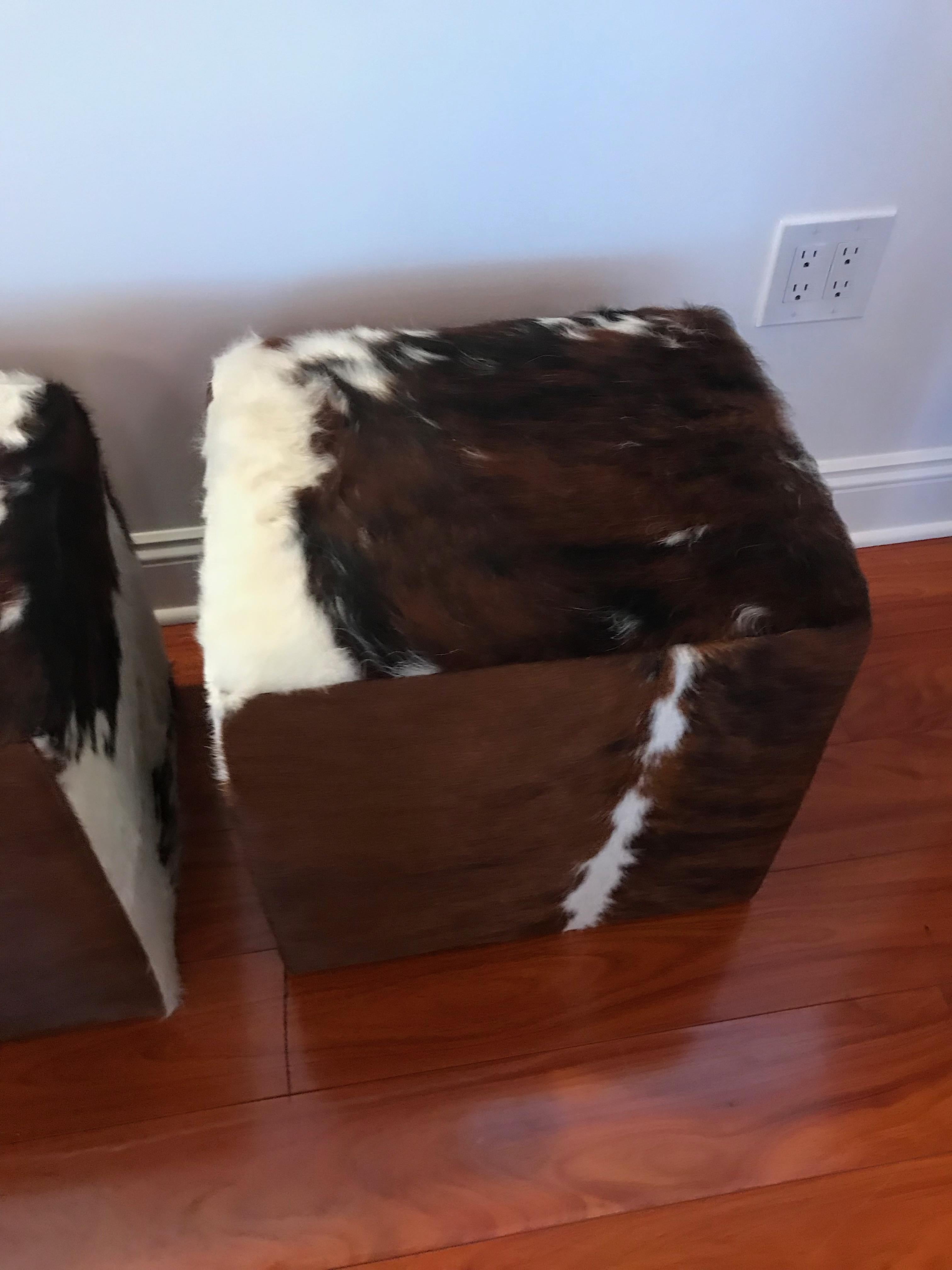 cow hide stools
