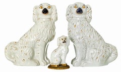 BEAUTIFUL PAIR OF DOGS and an English DOG, 19th century