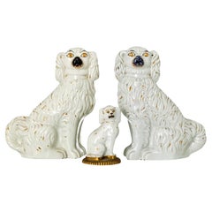 BEAUTIFUL PAIR OF DOGS and an English DOG,  19th century