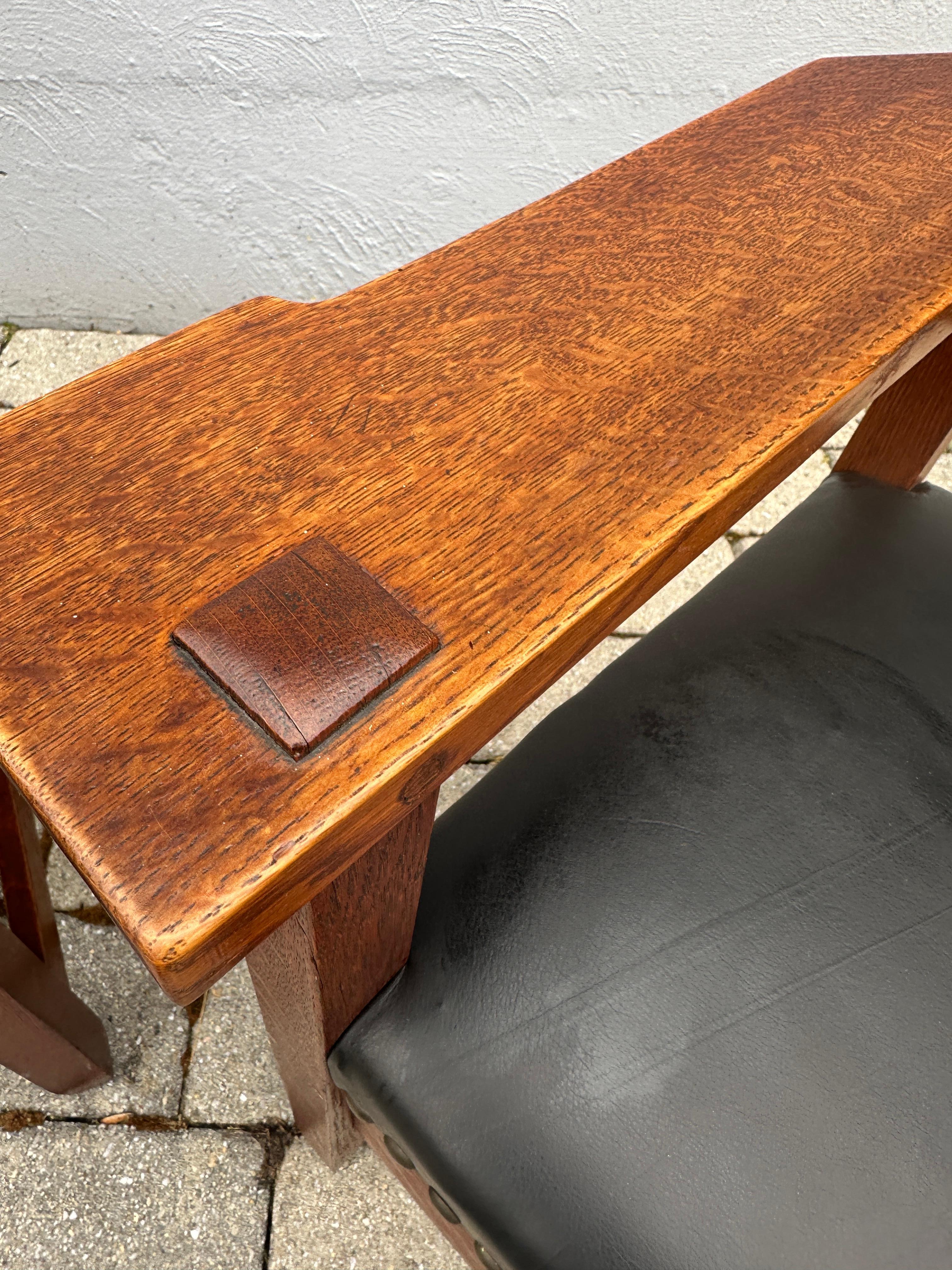 Bellissima COPPIA di  Poltrone da salotto Gustav Stickley del 1901 - W7450 in vendita 9