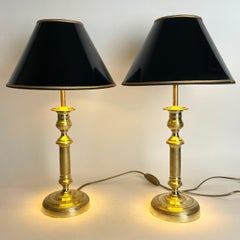Beautiful pair of Empire Table Lamps, originally candlesticks from the 1820s