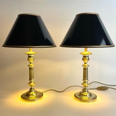 Beautiful pair of Empire Table Lamps, originally candlesticks from the 1820s