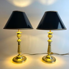 Beautiful pair of Empire Table Lamps, originally candlesticks from the 1820s