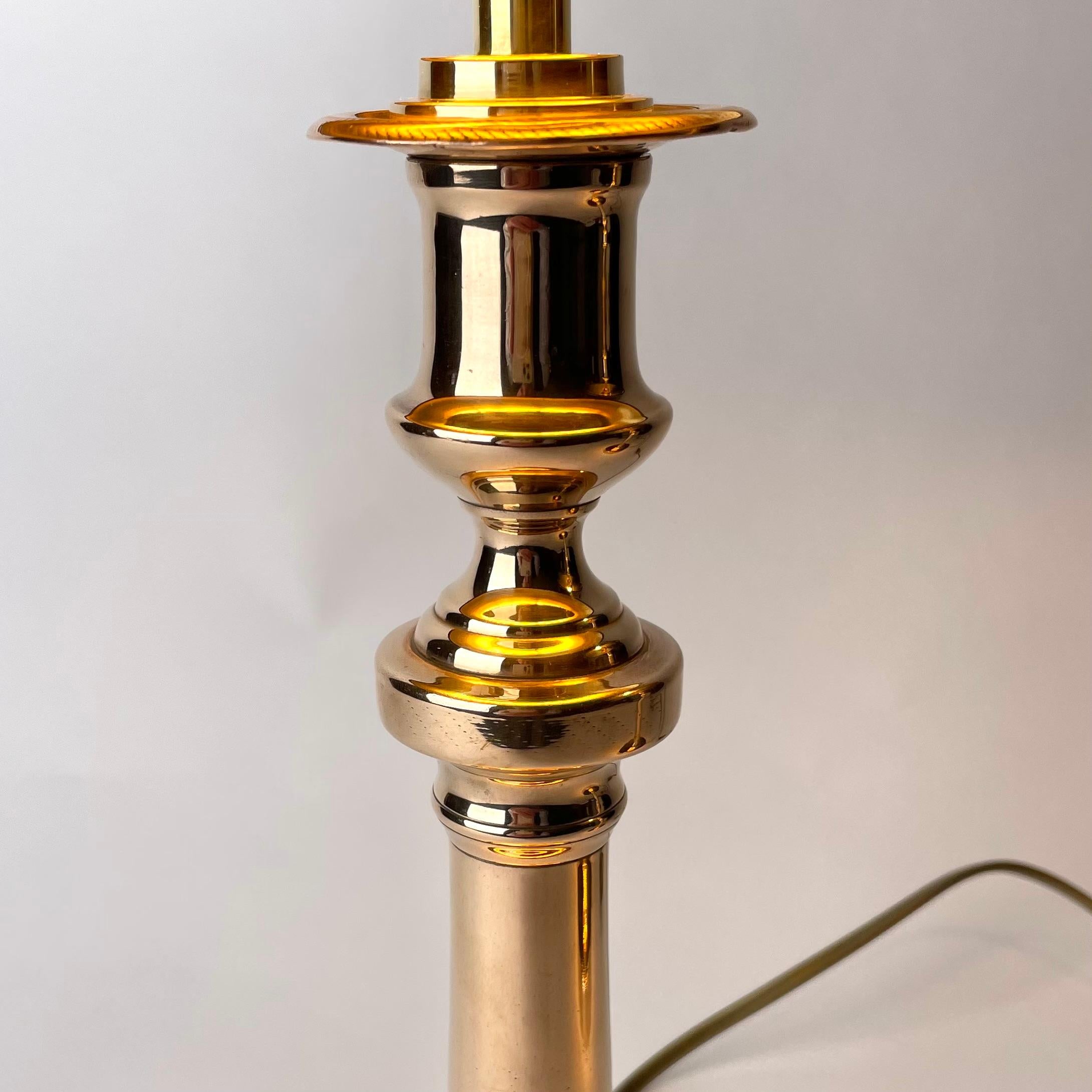 Bronze Beautiful pair of Empire Table Lamps, originally candlesticks from the 1820s For Sale