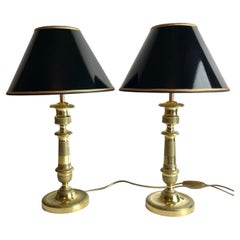Beautiful pair of Empire Table Lamps, originally candlesticks from the 1820s Beautiful pair of Empire Table Lamps, originally candlesticks from the 1820s