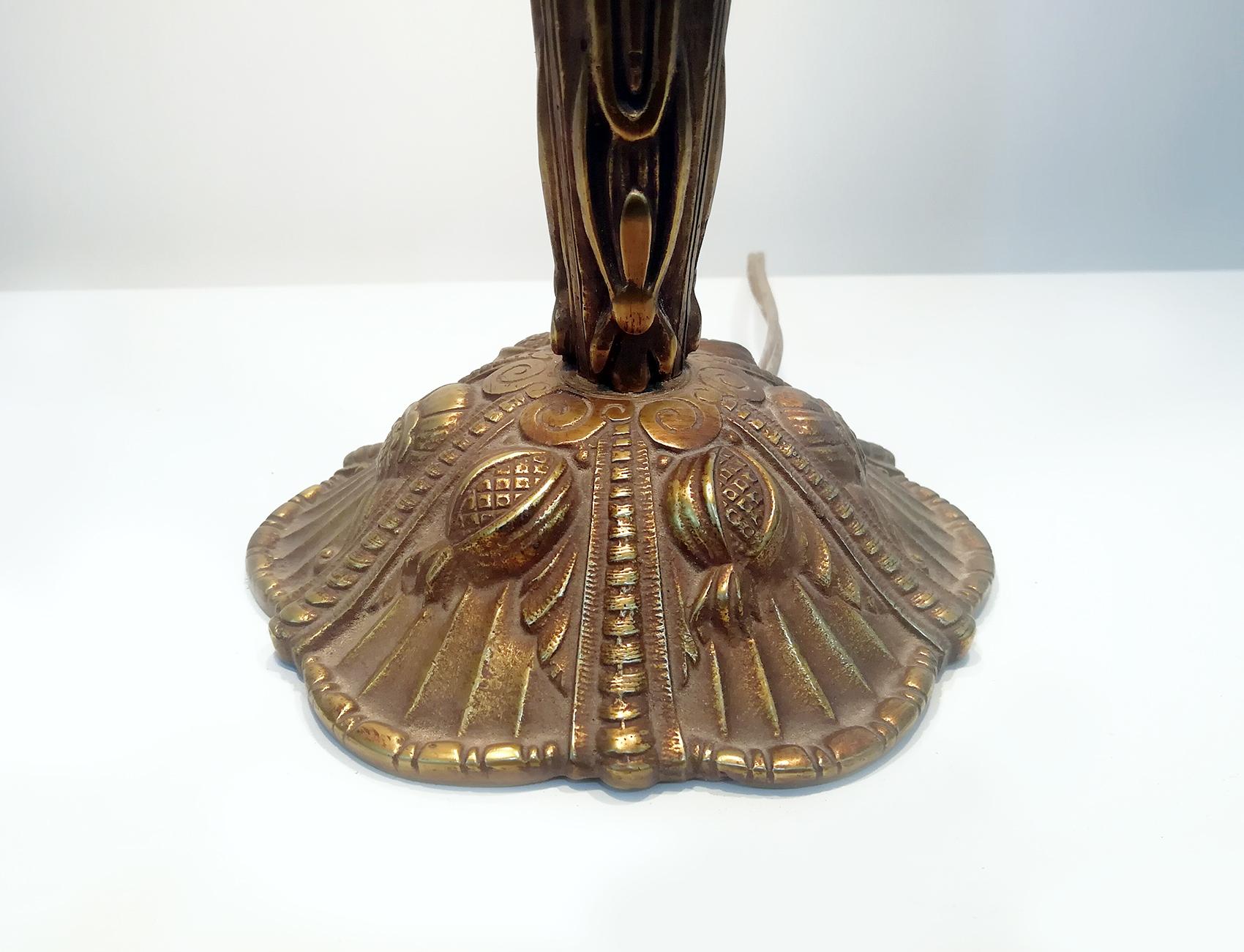 20th Century Beautiful Pair of French Art Deco Table Lamps Signed Ranc Freres, circa 1930 For Sale