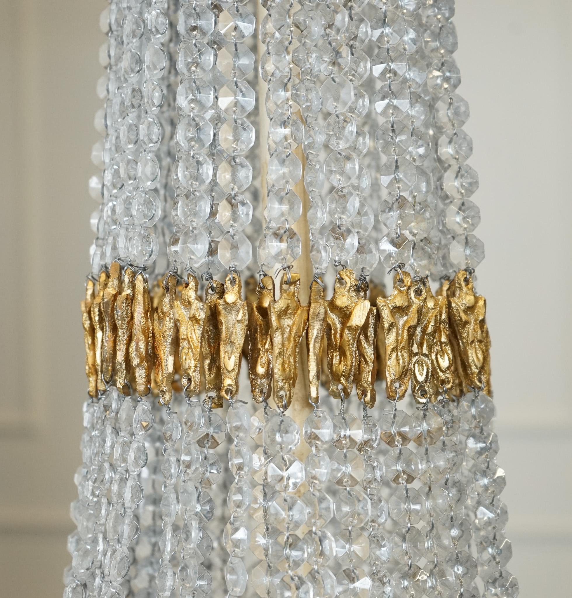 Beautiful Pair Of French Empire Style Bag Chandeliers For Sale 4