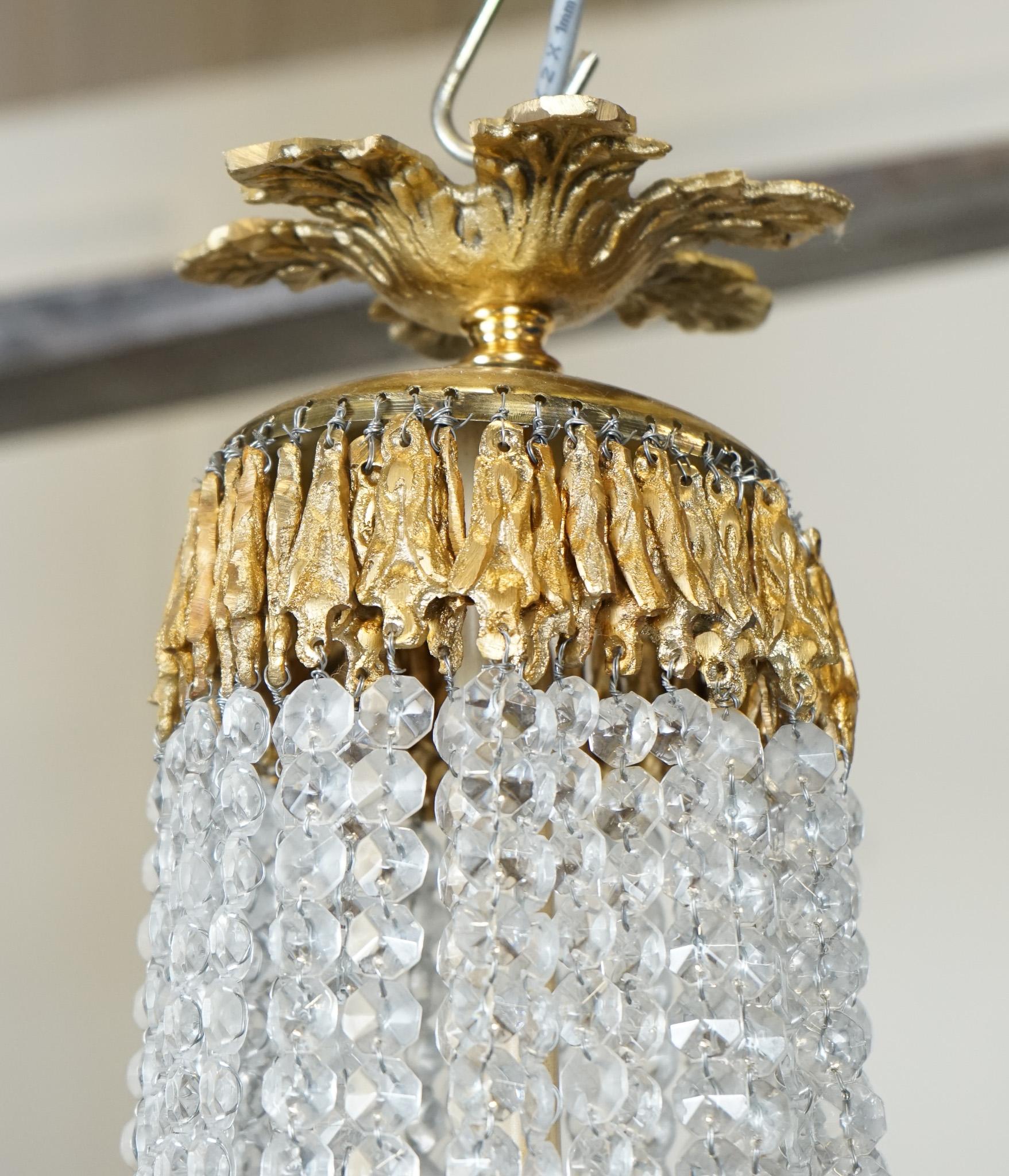 Bellissima coppia di lampadari a sacco in stile impero francese in vendita 3